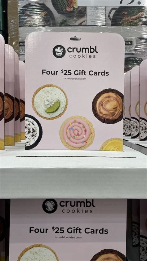 Crumbl gift card - The crumbl cookies $100 Gift Card Package is on sale at select Costco locations for $69.99, now through February 14, 2023. That is $10 off Costco’s regular …